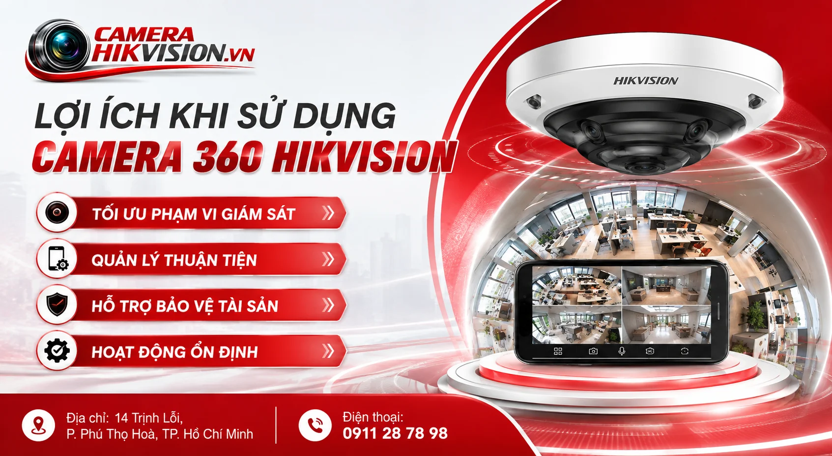 Lợi ích khi sử dụng Camera 360 Hikvision