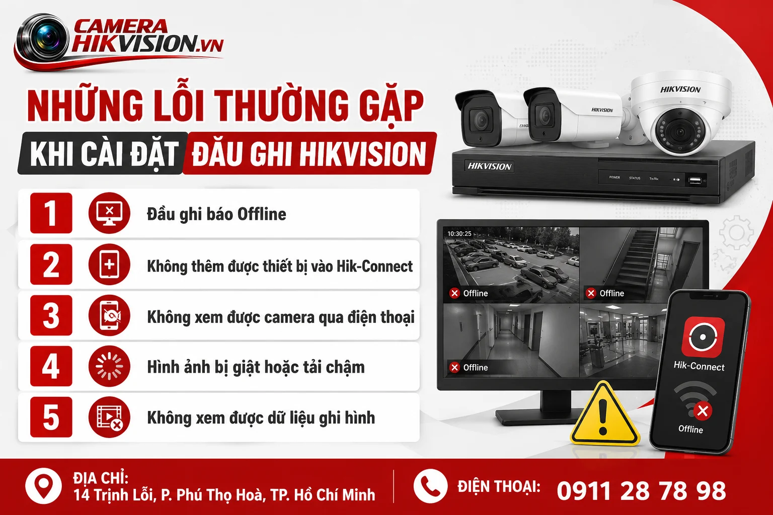 Những lỗi thường gặp khi cài đặt đầu ghi Hikvision