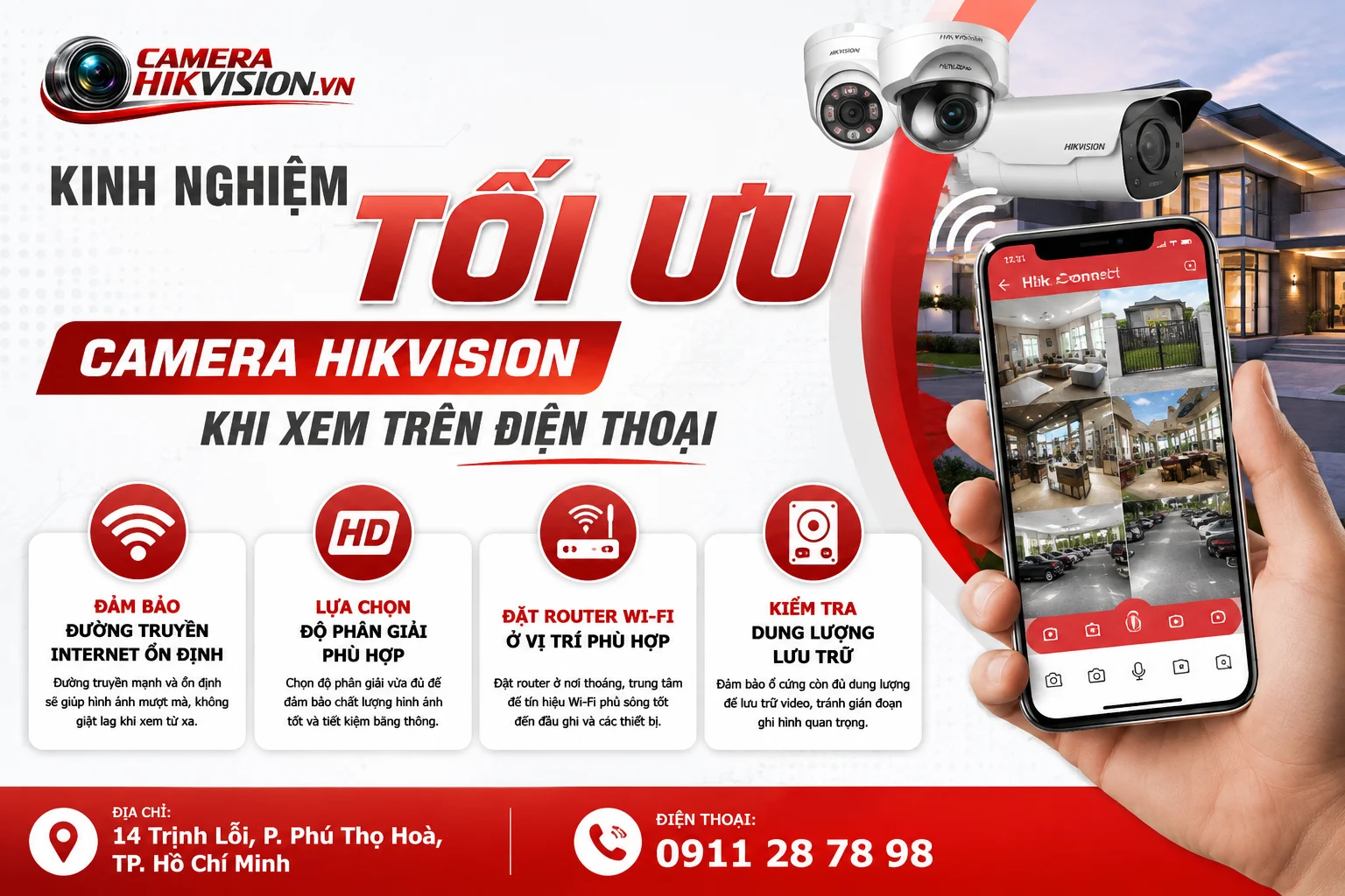 Kinh nghiệm tối ưu Camera Hikvision khi xem trên điện thoại
