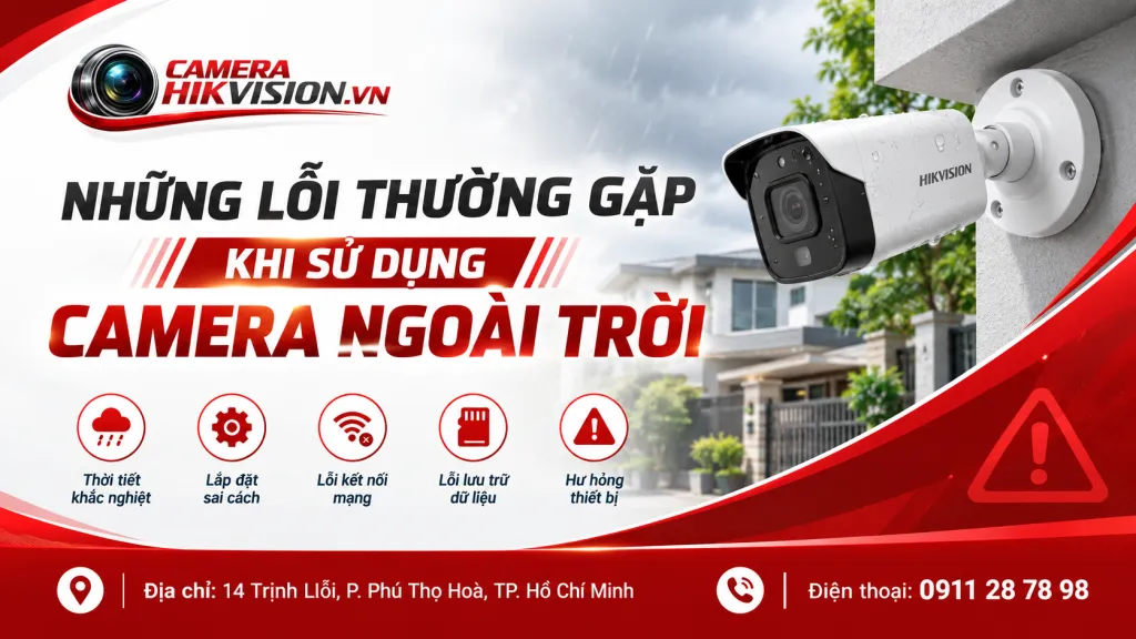 Những lỗi thường gặp khi sử dụng camera ngoài trời