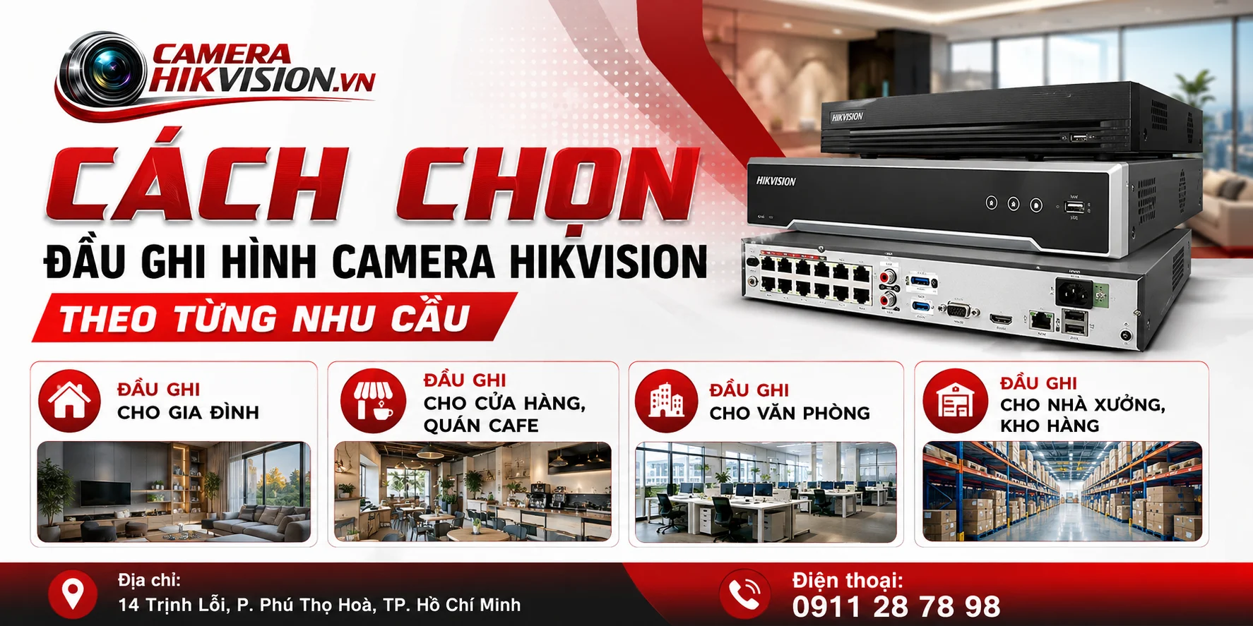 Cách chọn đầu ghi hình camera Hikvision theo từng nhu cầu