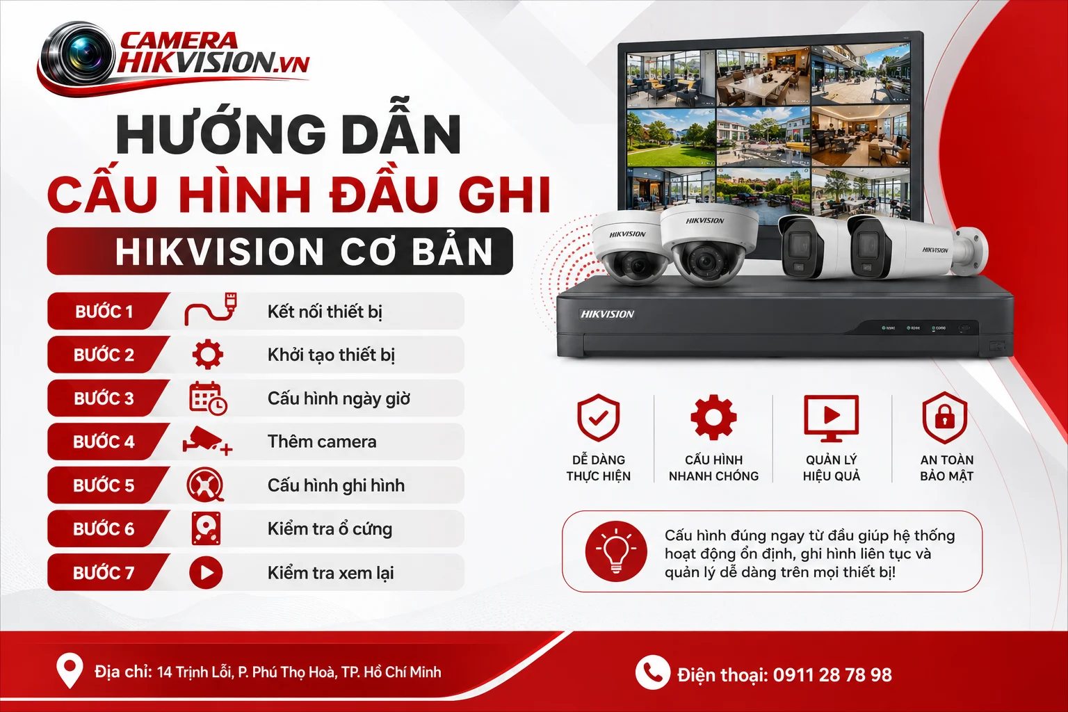 Hướng Dẫn Cấu Hình Đầu Ghi Hikvision Cơ Bản