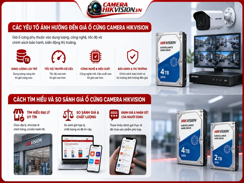 Cách tìm hiểu và so sánh giá ổ cứng camera Hikvision