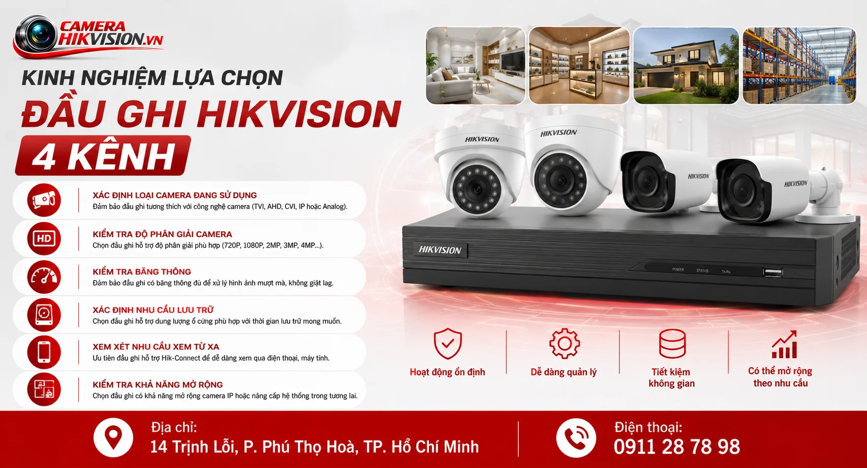 Kinh nghiệm lựa chọn đầu ghi Hikvision 4 kênh