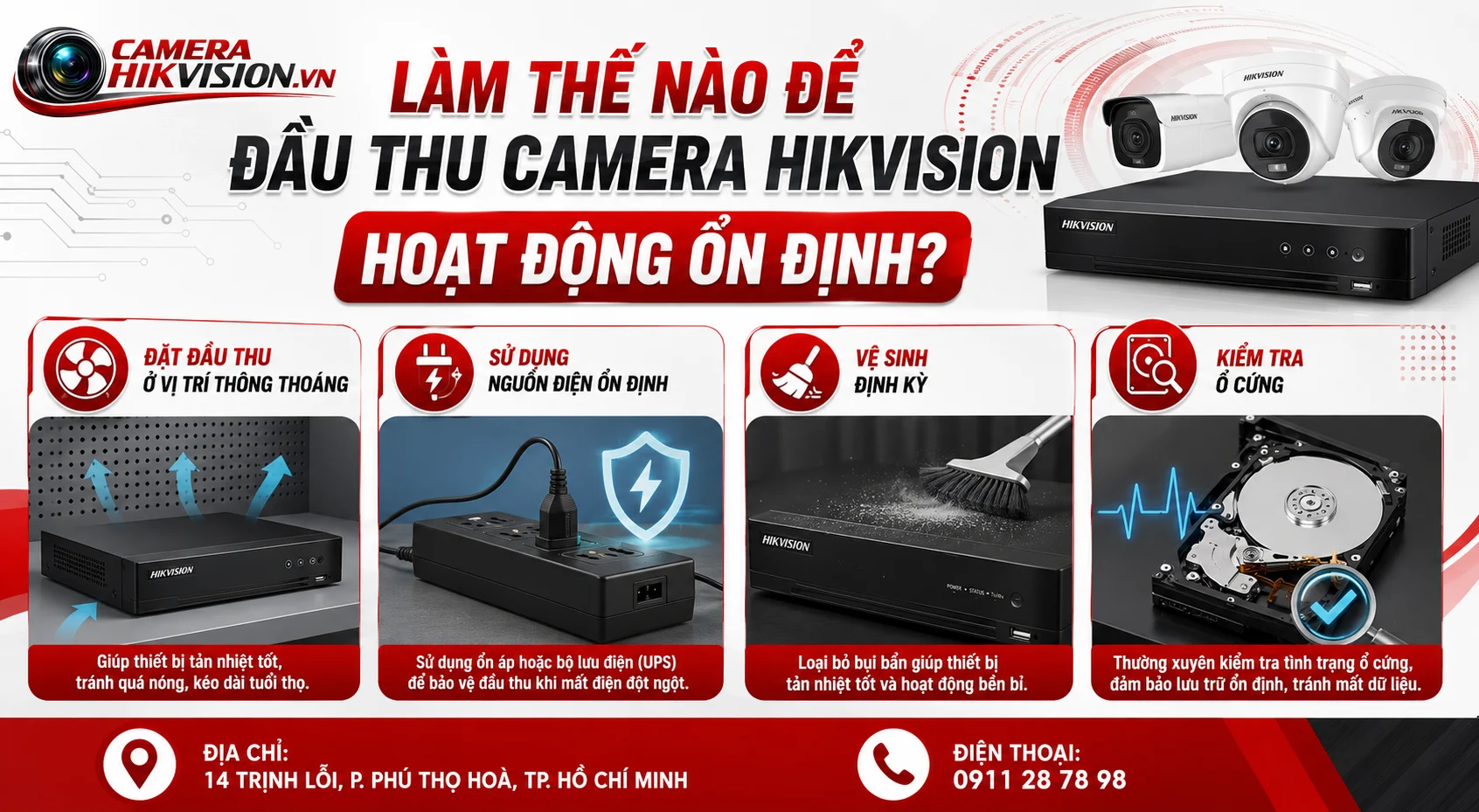 Làm thế nào để đầu thu camera Hikvision hoạt động ổn định?