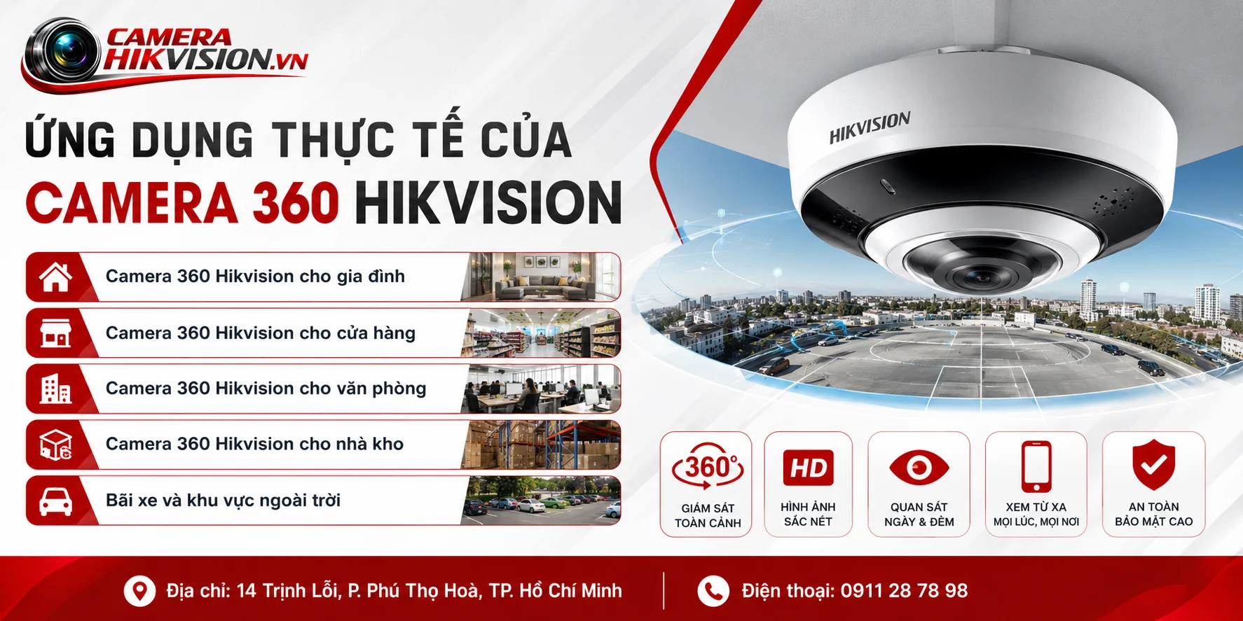 Ứng dụng thực tế của Camera 360 Hikvision