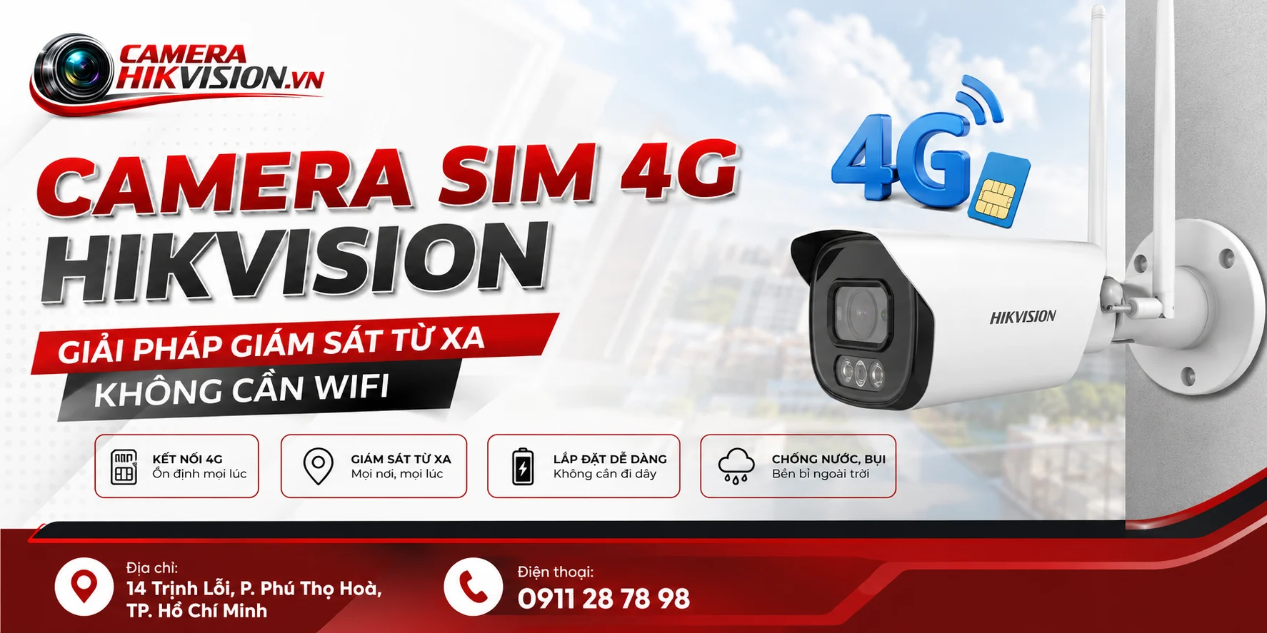Camera Sim 4G Hikvision: Giải Pháp Giám Sát Từ Xa Không Cần WiFi