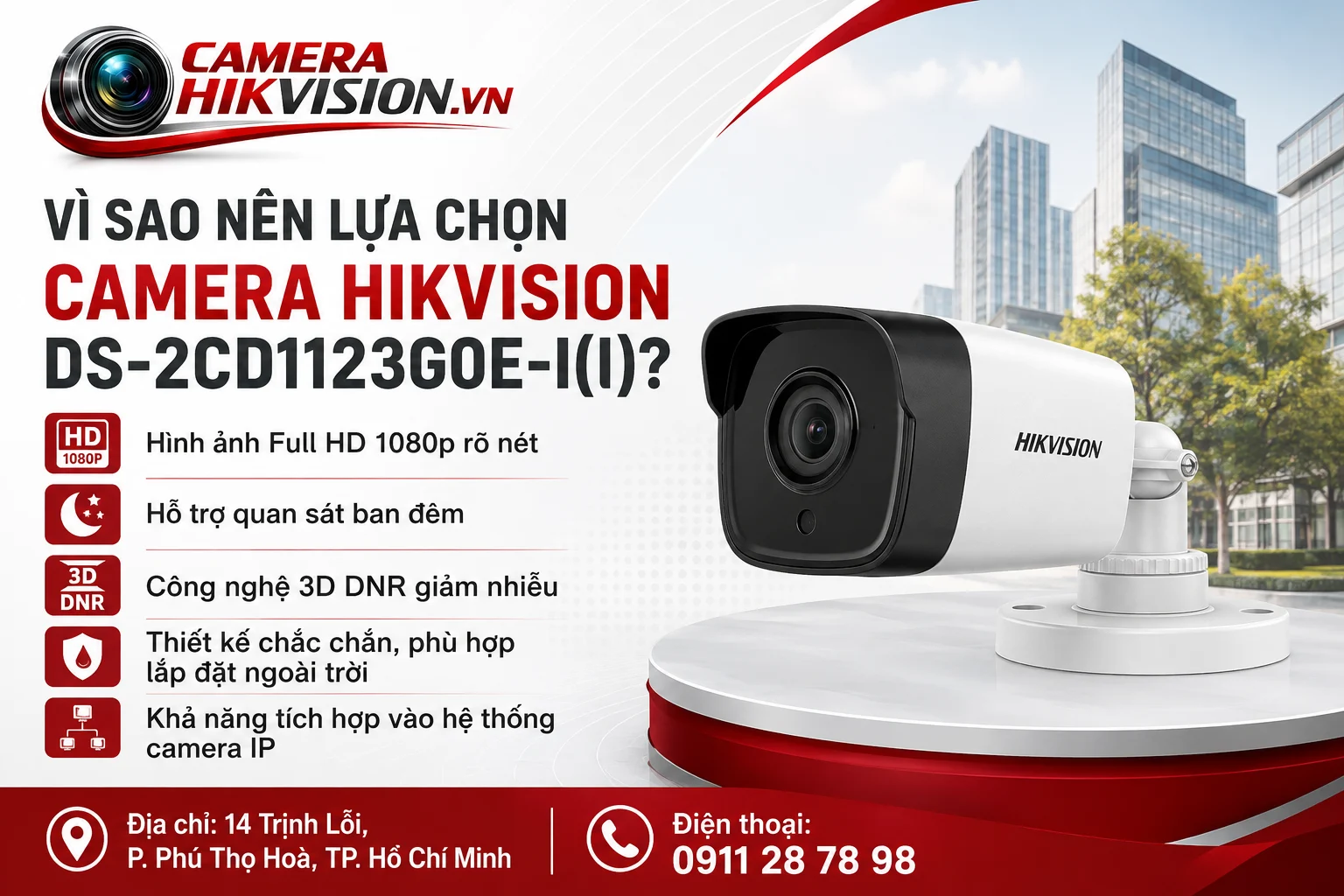 Vì sao nên lựa chọn Camera Hikvision DS-2CD1123G0E-I(l)?