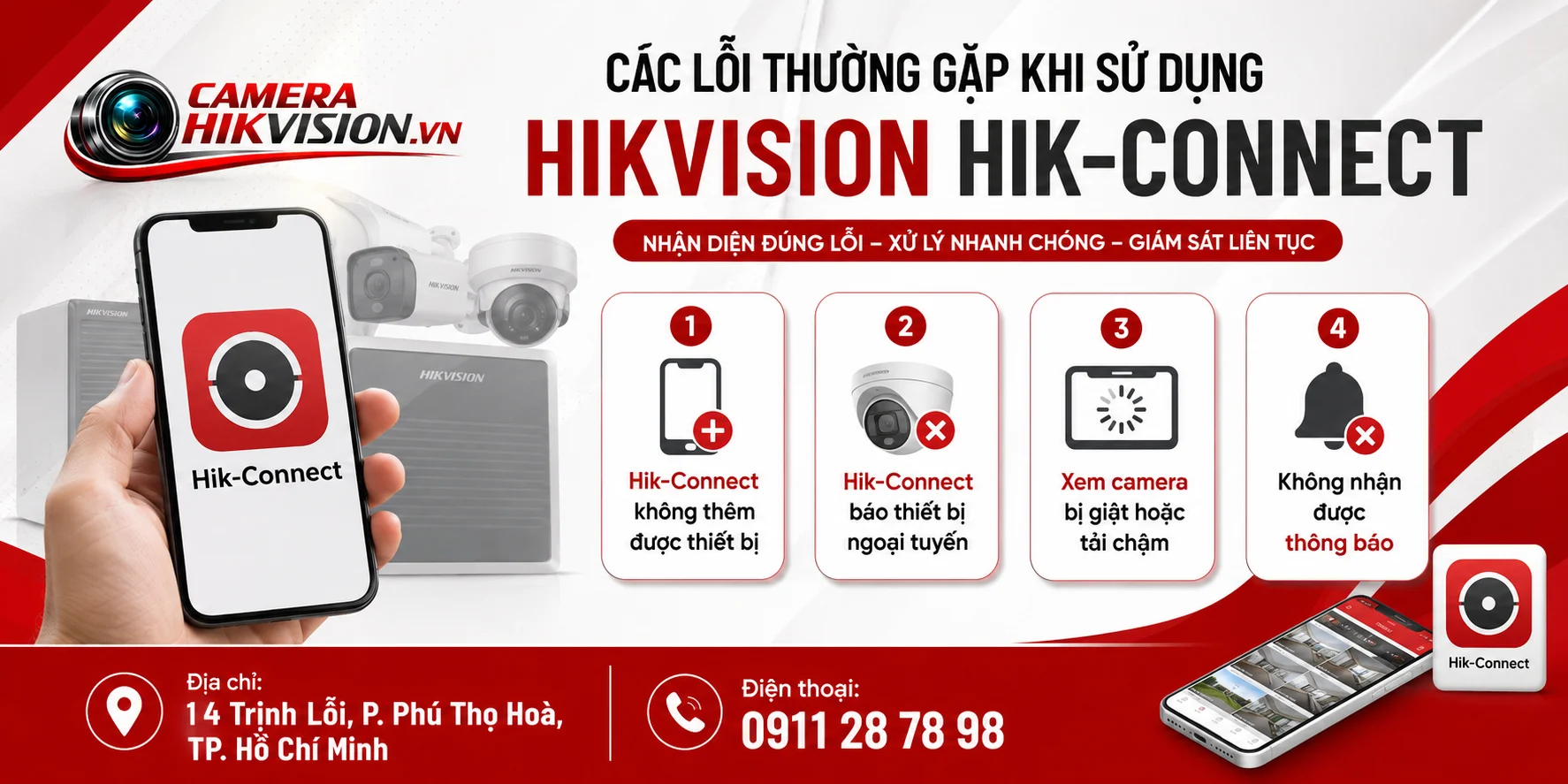 Các lỗi thường gặp khi sử dụng Hikvision Hik-Connect