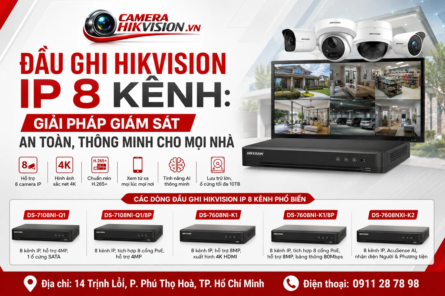 Đầu Ghi Hikvision IP 8 Kênh