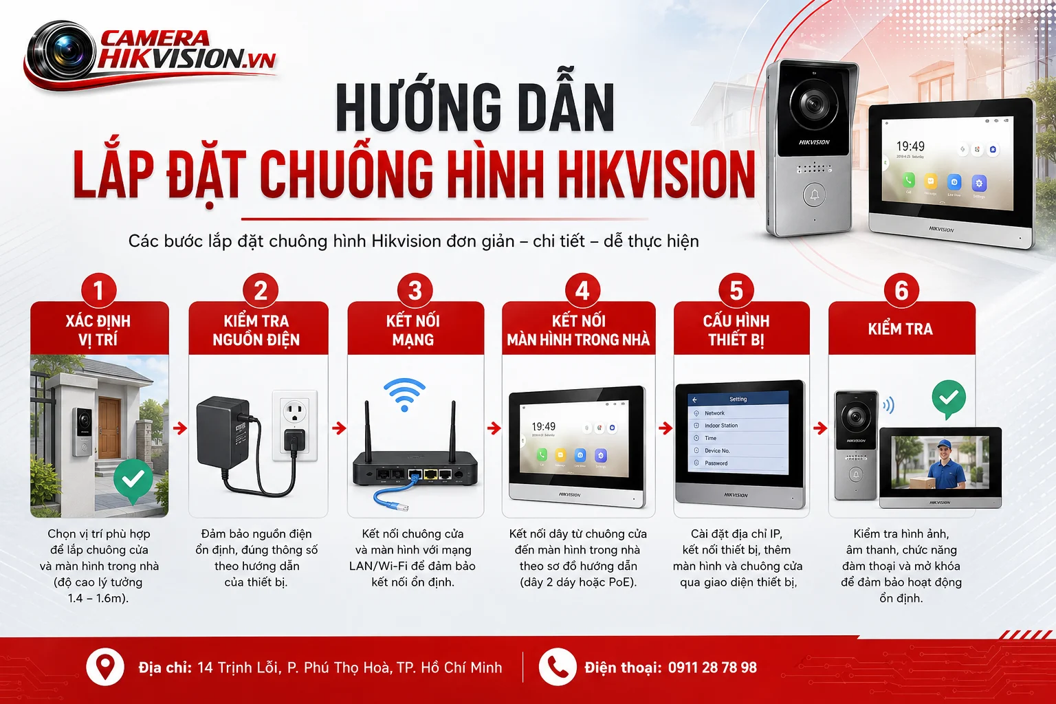 Hướng Dẫn Lắp Đặt Chuông Hình Hikvision