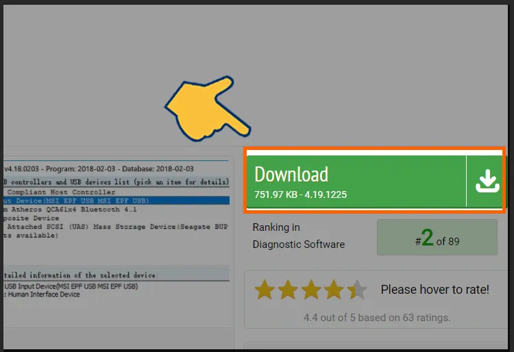 Nhấn nút xanh để Download