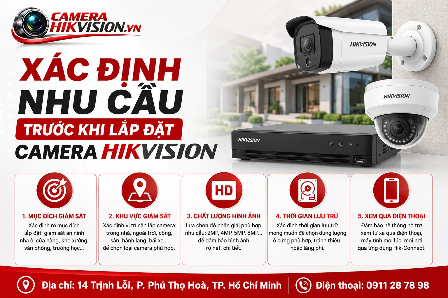 Xác định nhu cầu trước khi lắp đặt camera Hikvision