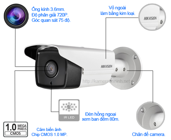 Camera Hikvision DS-2CE16C0T-IT5: Sự lựa chọn hàng đầu cho hệ thống quan sát