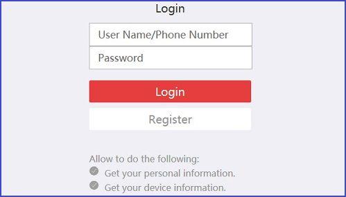 Đăng nhập bằng tài khoản Hik-connect