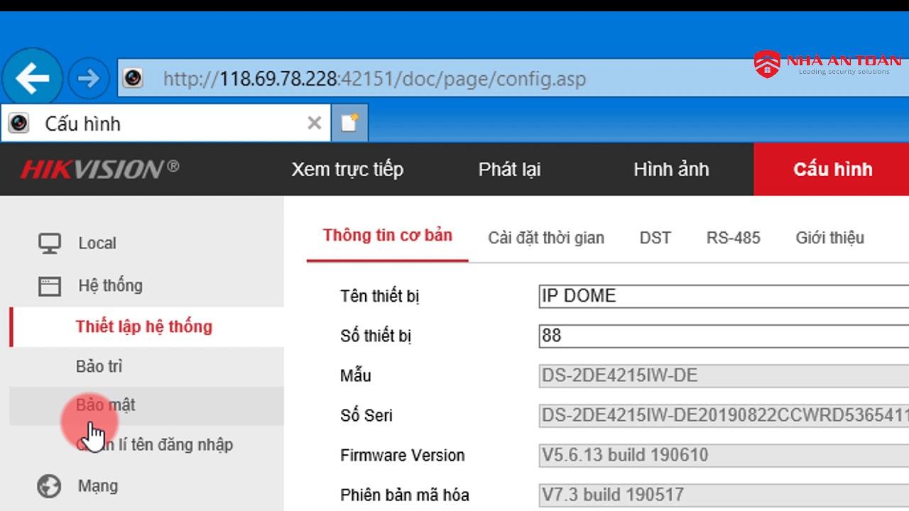 Hướng Dẫn Chi Tiết Cập Nhật Firmware Camera Hikvision Qua Giao Diện Web