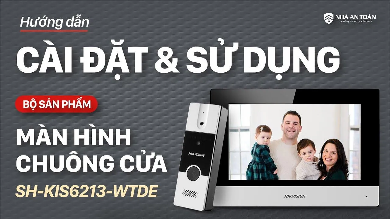 Minh họa các bước cài đặt chuông hình Hikvision trên màn hình DS-KH6320-WTDE1