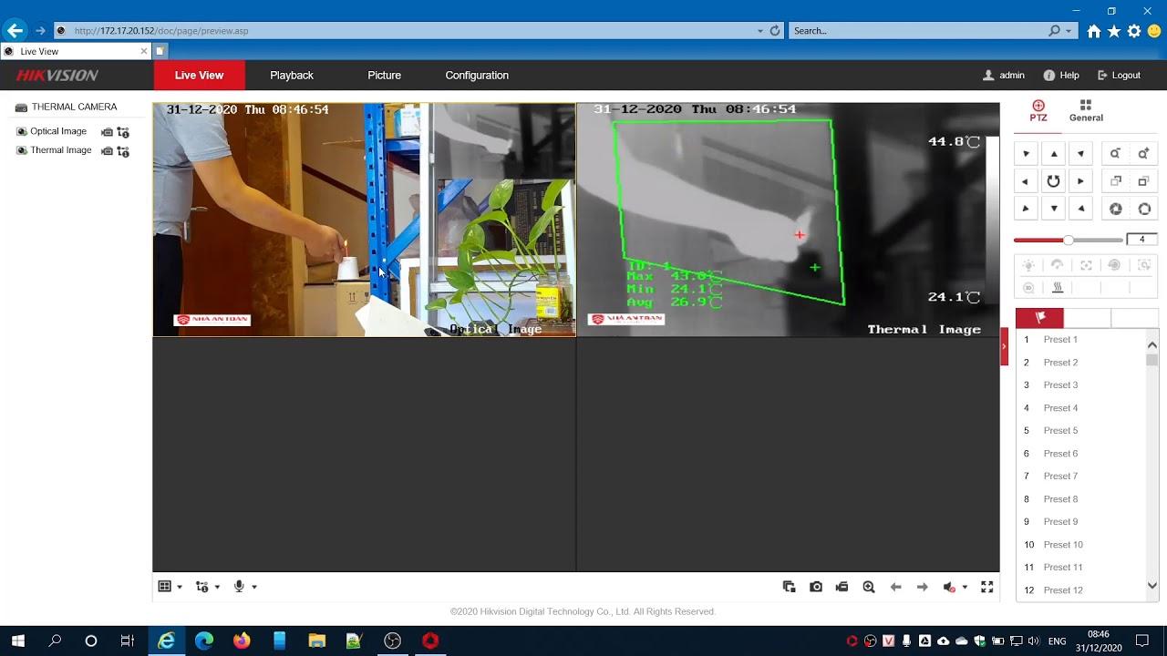 Hướng Dẫn Chi Tiết Cài Đặt Phát Hiện Đám Cháy Trên Camera Nhiệt Hikvision DS-2TD2836-25