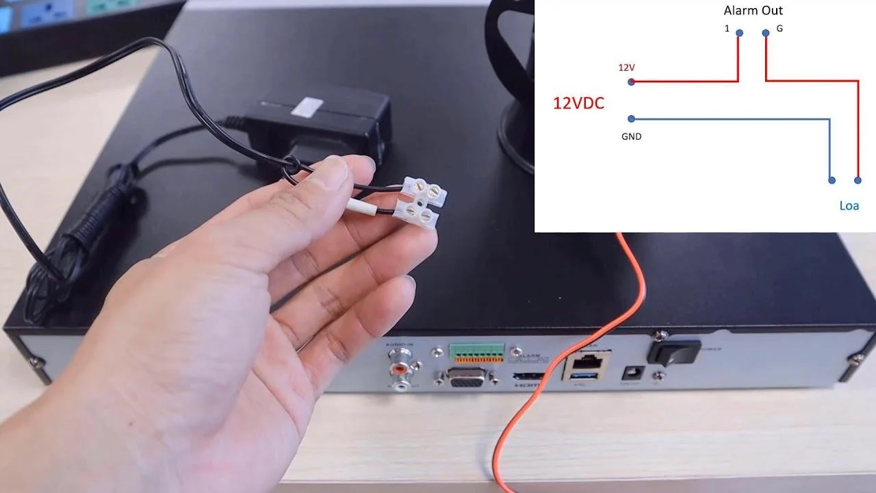 Hướng Dẫn Sử Dụng Cổng Alarm Out Đầu Ghi Hikvision Để Kích Hoạt Loa Báo Động