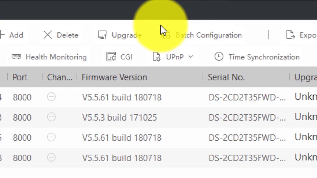 Hướng Dẫn Chi Tiết Nâng Cấp Firmware Camera IP và Đầu Ghi Hình Hikvision Bằng Phần Mềm Batch Configuration