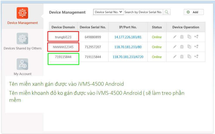 XỬ LÝ THÔNG BÁO LỖI KHI GÁN TÊN MIỀN HIK-CONNECT VÀO PHẦN MỀM IVMS-4500