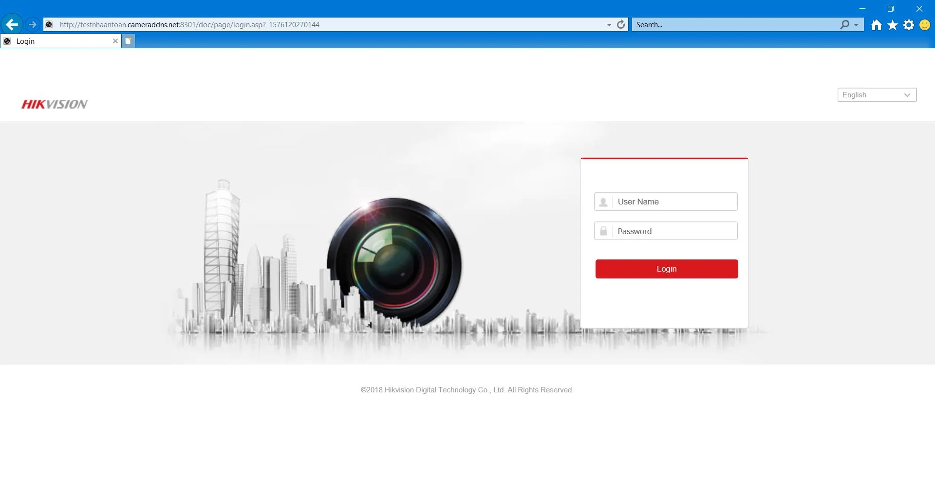 Đăng nhập qua tên miền trên trình duyệt, xem live view và cấu hình