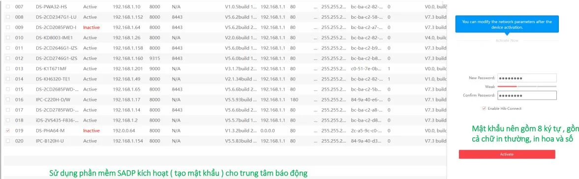 Hướng dẫn sử dụng nhanh Trung tâm báo động Hybird-Hikvision