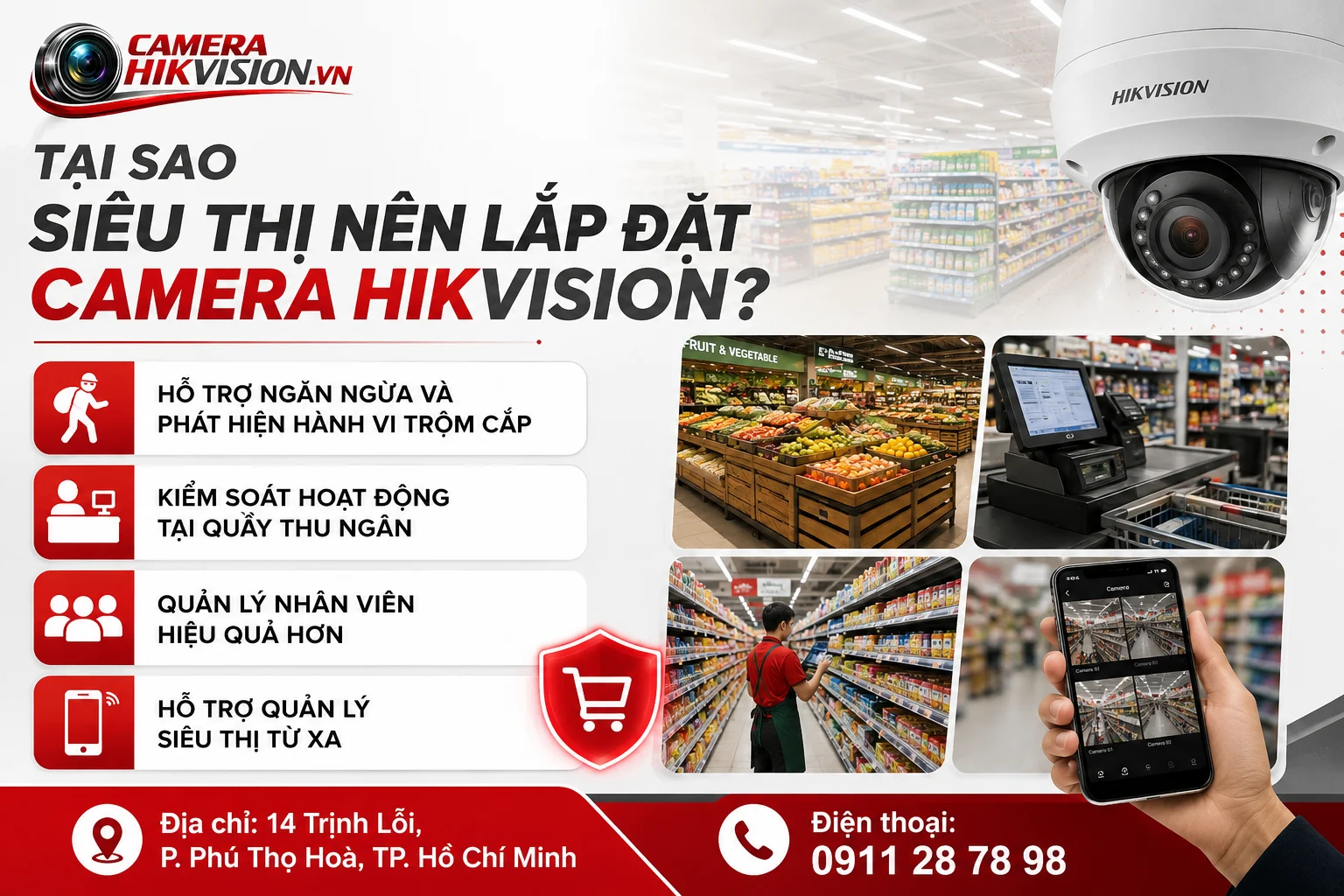 Tại sao siêu thị nên lắp đặt camera Hikvision?