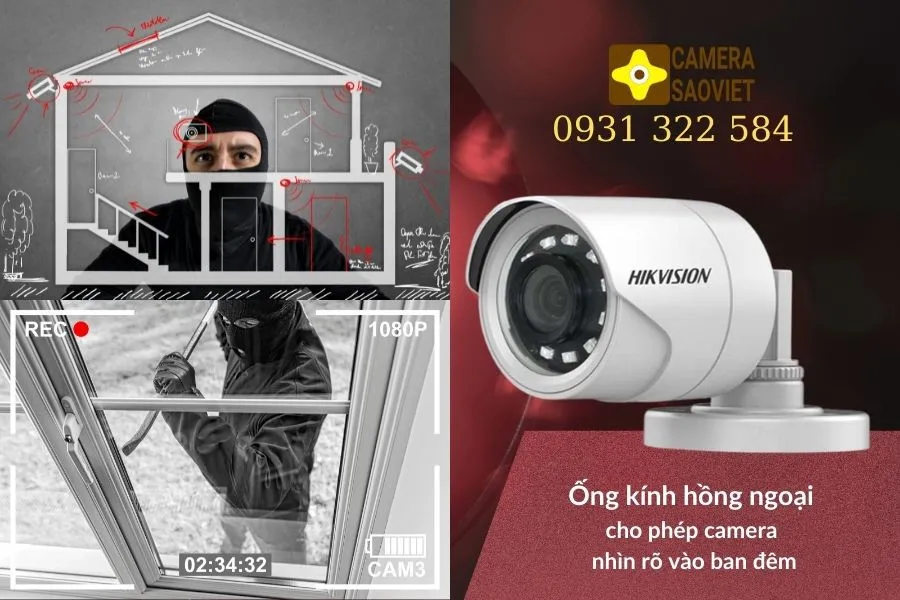 Bộ camera Hikvision 2MP hồng ngoại 20m, nhìn đêm rõ nét và ổn định trong điều kiện thiếu sáng