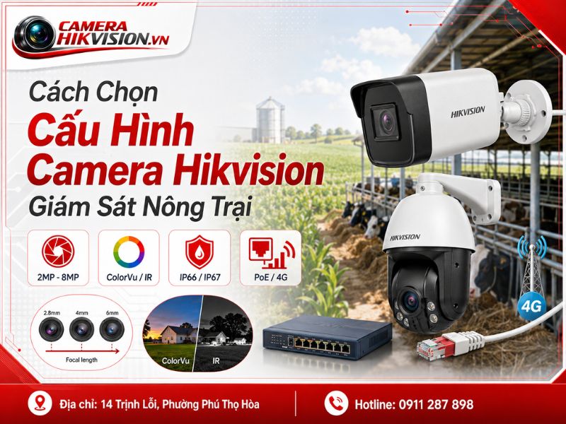 Cách lựa chọn cấu hình camera Hikvision giám sát nông trại