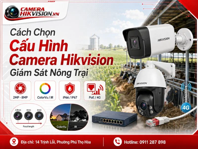 Cách lựa chọn cấu hình camera Hikvision giám sát nông trại