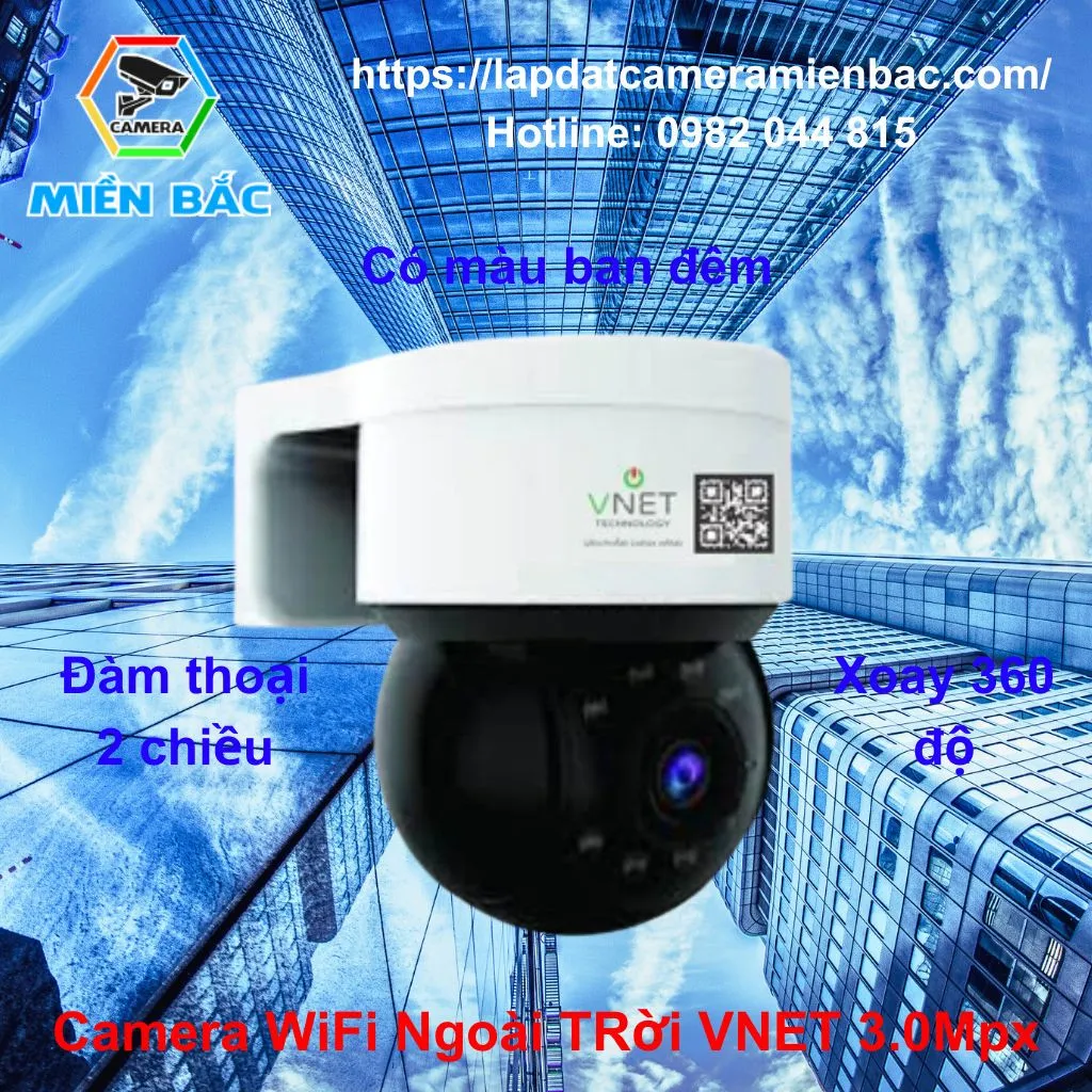 Camera ngoài trời xoay 360 độ có màu ban đêm giám sát sân chơi nhà trẻ