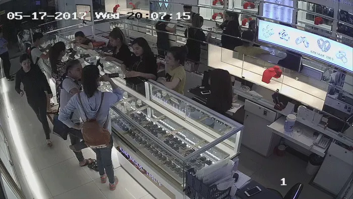 Giám sát an ninh tiệm vàng với camera Hikvision, quan sát quầy, cửa ra vào và bãi xe