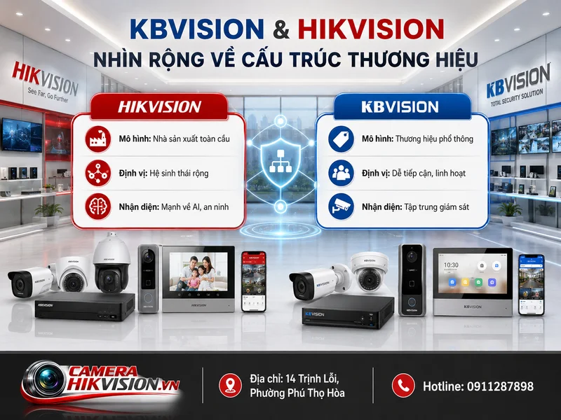 KBvision và Hikvision: Nhìn rộng hơn về cấu trúc thương hiệu
