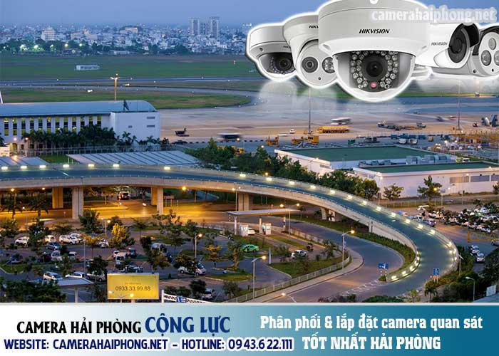 Sơ đồ giải pháp camera Hikvision giám sát sân bay bao quát nhà ga, bãi đỗ và hàng rào an ninh