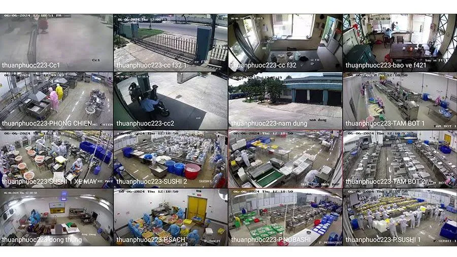 Toàn cảnh nhà máy thủy sản tại Đà Nẵng sau khi triển khai camera Hikvision giám sát thủy sản 24/7