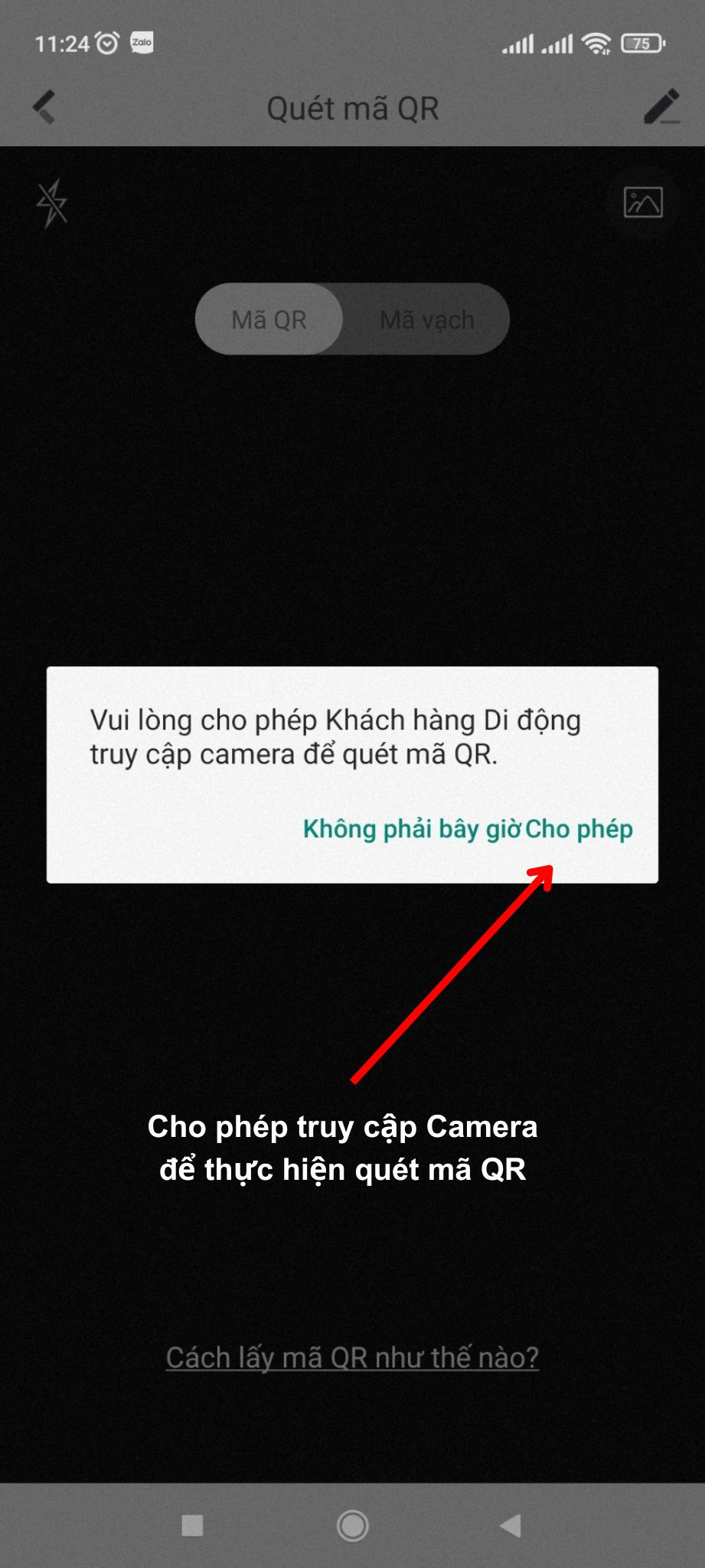 Cấp quyền Camera cho Hik-Connect trên iOS để quét mã QR thiết bị Hikvision