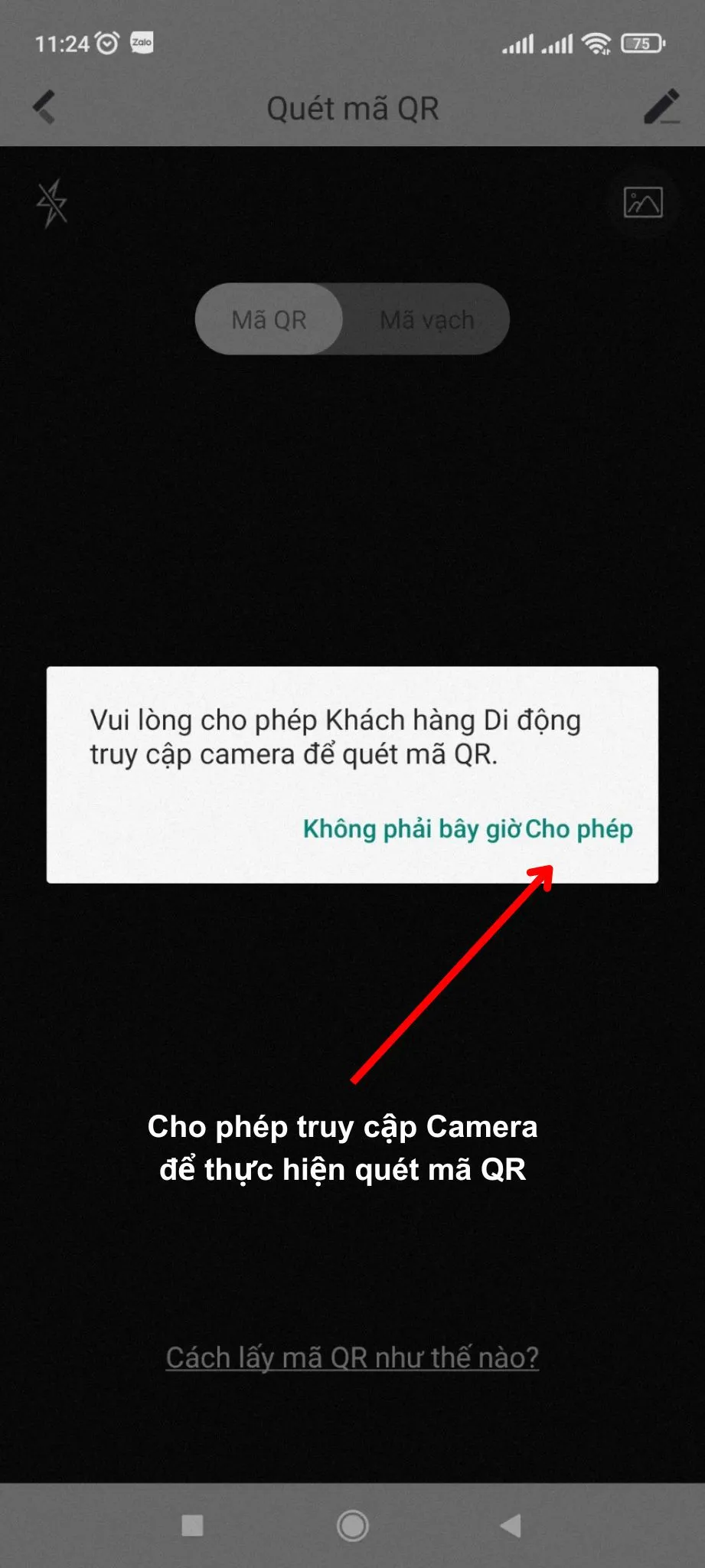 Cấp quyền Camera cho Hik-Connect trên iOS để quét mã QR thiết bị Hikvision