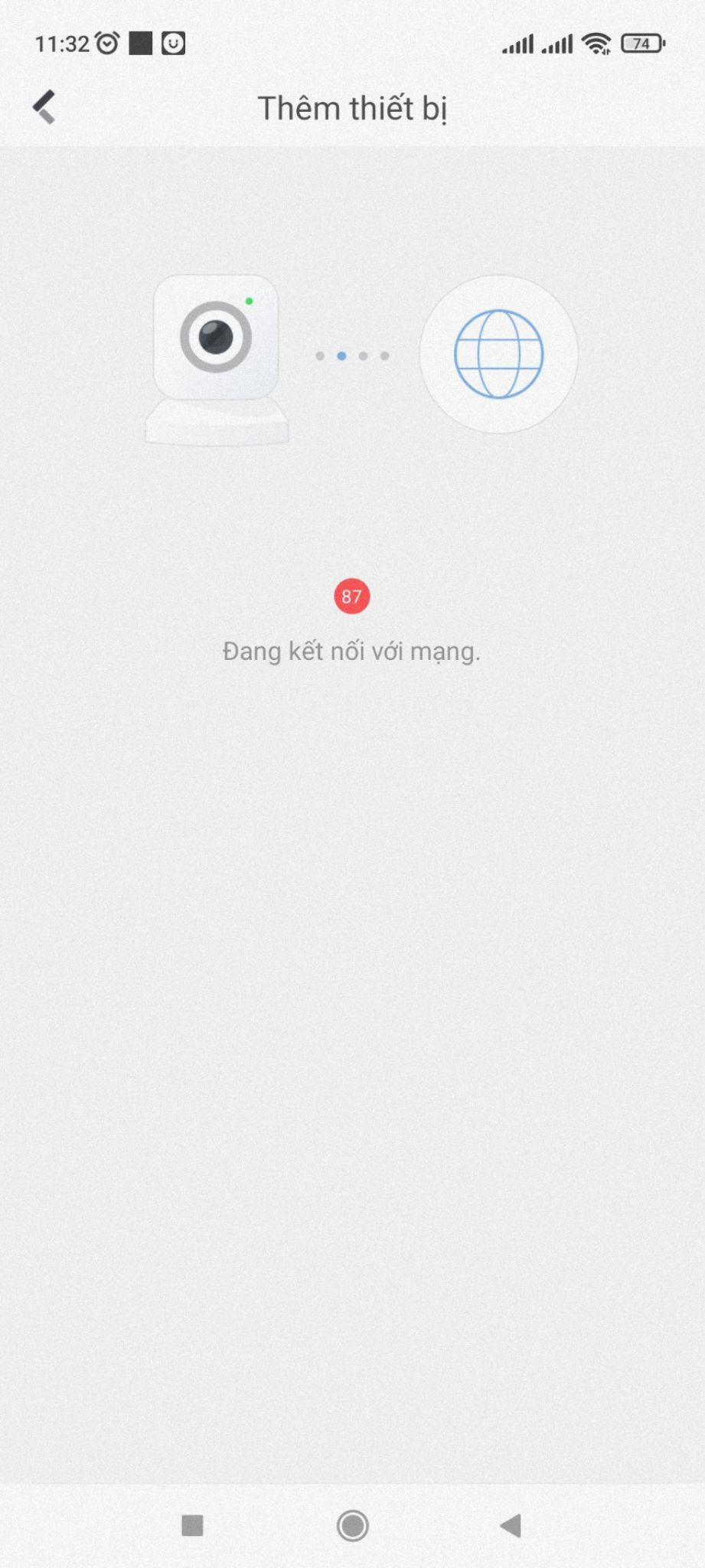 Đếm ngược kết nối thiết bị Hikvision với tài khoản Hik-Connect trên iPhone
