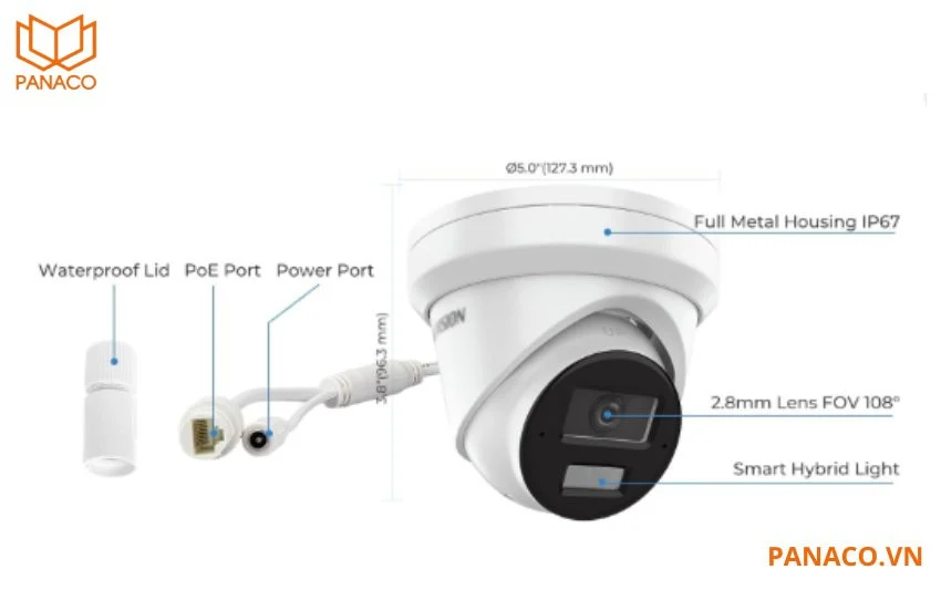 DS 2CD2343G2 mới: Camera Hikvision 4MP Smart Hybrid Light, AcuSense và hướng dẫn lắp đặt chi tiết