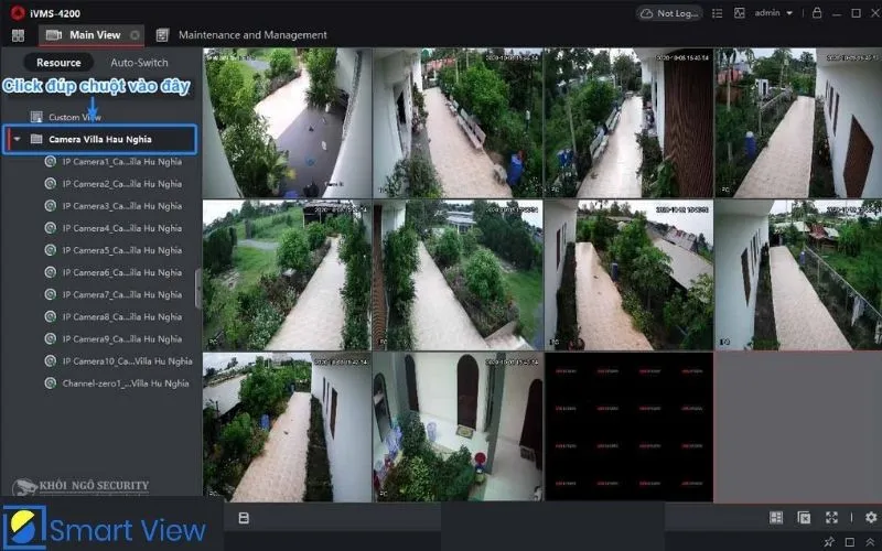 Xem trực tiếp nhiều kênh camera Hikvision trên Main View iVMS-4200