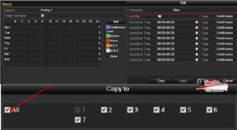 Chọn chuẩn nén, bitrate và lịch ghi
