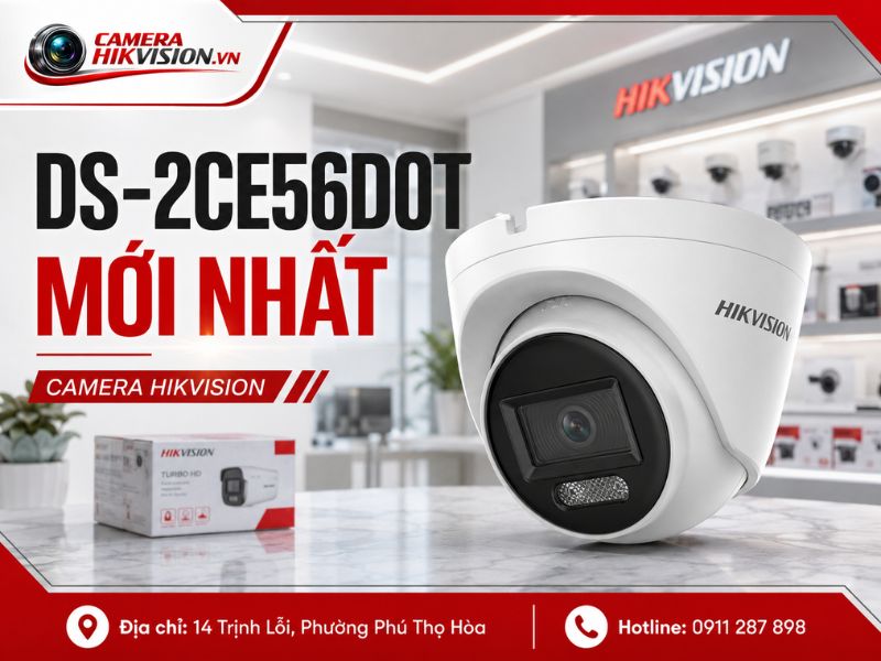 DS 2CE56D0T mới nhất: Dome camera Hikvision 2MP EXIR 40m bền bỉ, dễ lắp đặt và tối ưu chi phí