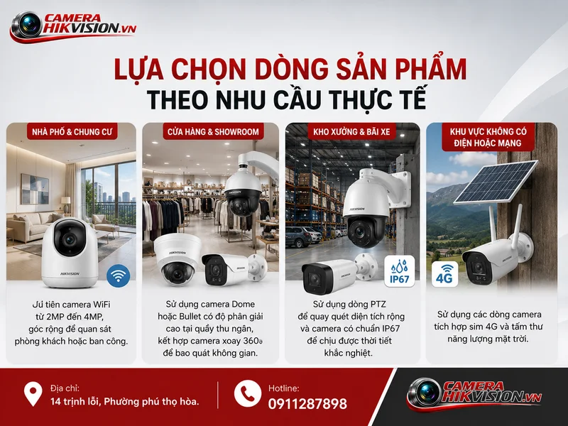Lựa chọn dòng sản phẩm theo nhu cầu thực tế