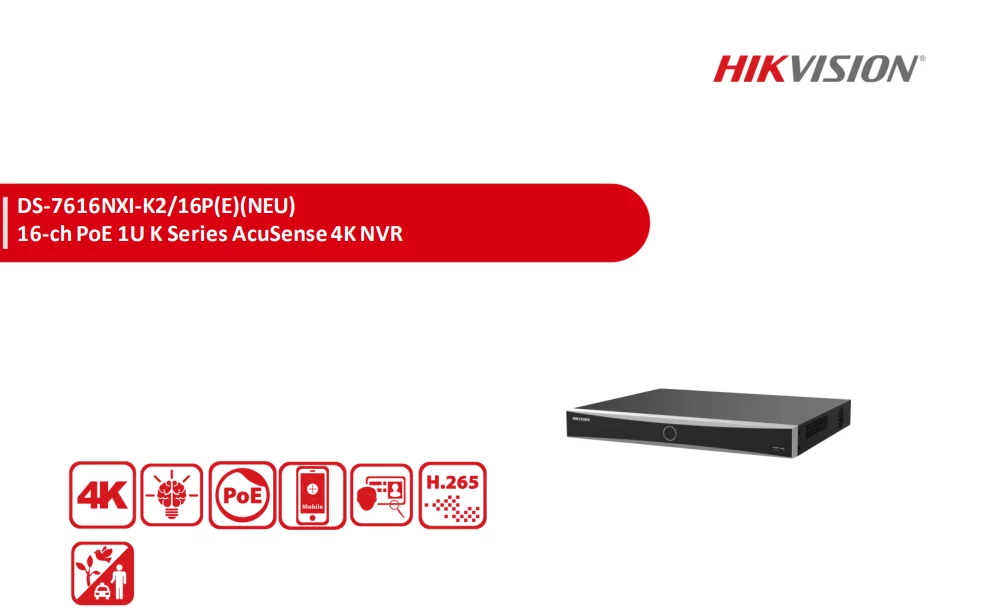 Đầu ghi IP 16 kênh Hikvision DS-7616NXI-K2/16P