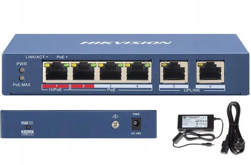 Switch Hi POE 4 cổng 100M HIKVISION DS-3E0106HP-E