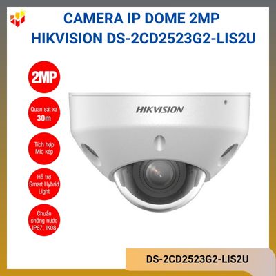 Camera IP Dome 2MP Hikvision DS-2CD2523G2-LIS2U