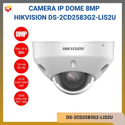 Camera IP Dome 8MP Hikvision DS-2CD2583G2-LIS2U
