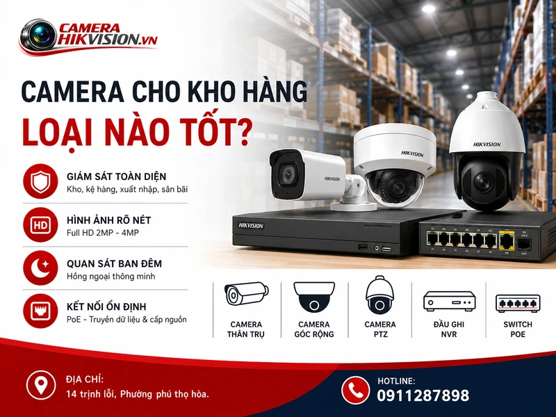 Camera cho kho hàng loại nào tốt theo nhu cầu?