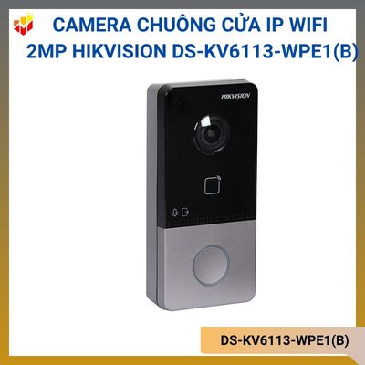 Camera chuông cửa IP Wifi 2MP Hikvision DS-KV6113-WPE1(B)